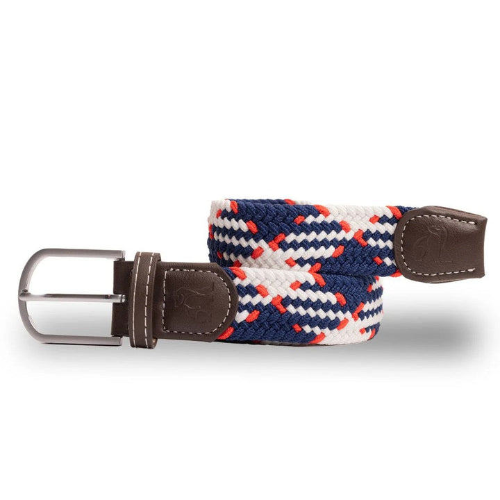 Swole Panda Blue/Red/White Diagonal Woven Belt