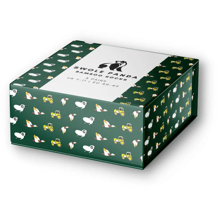 Swole Panda Farm Sock Box - 3 Pack