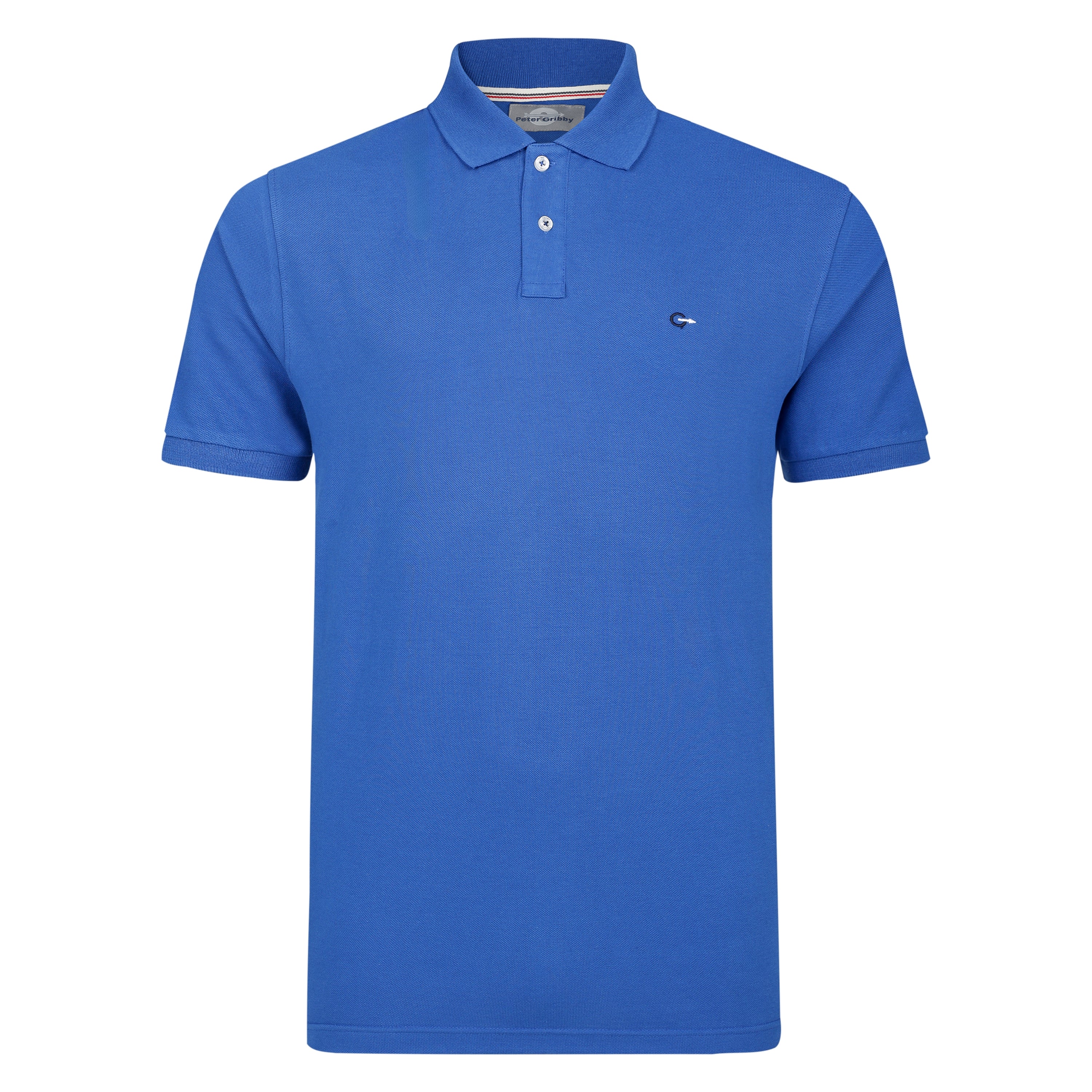 Mens Cotton Pique Polo Shirt - Indigo