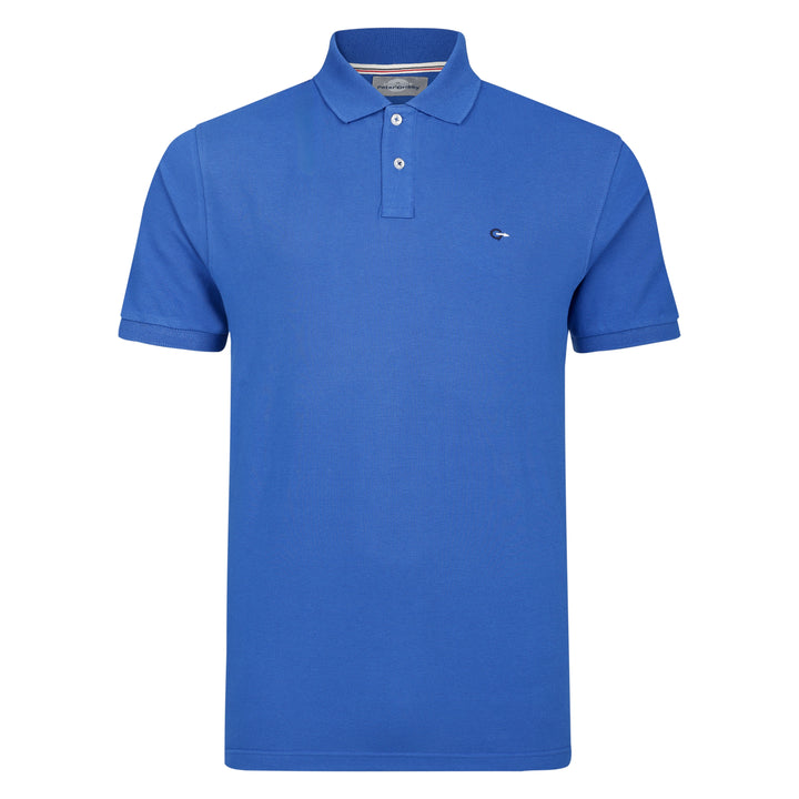 Mens Cotton Pique Polo Shirt - Indigo