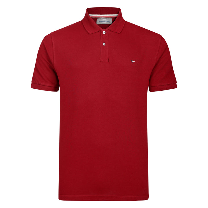 Mens Cotton Pique Polo Shirt - Marooon