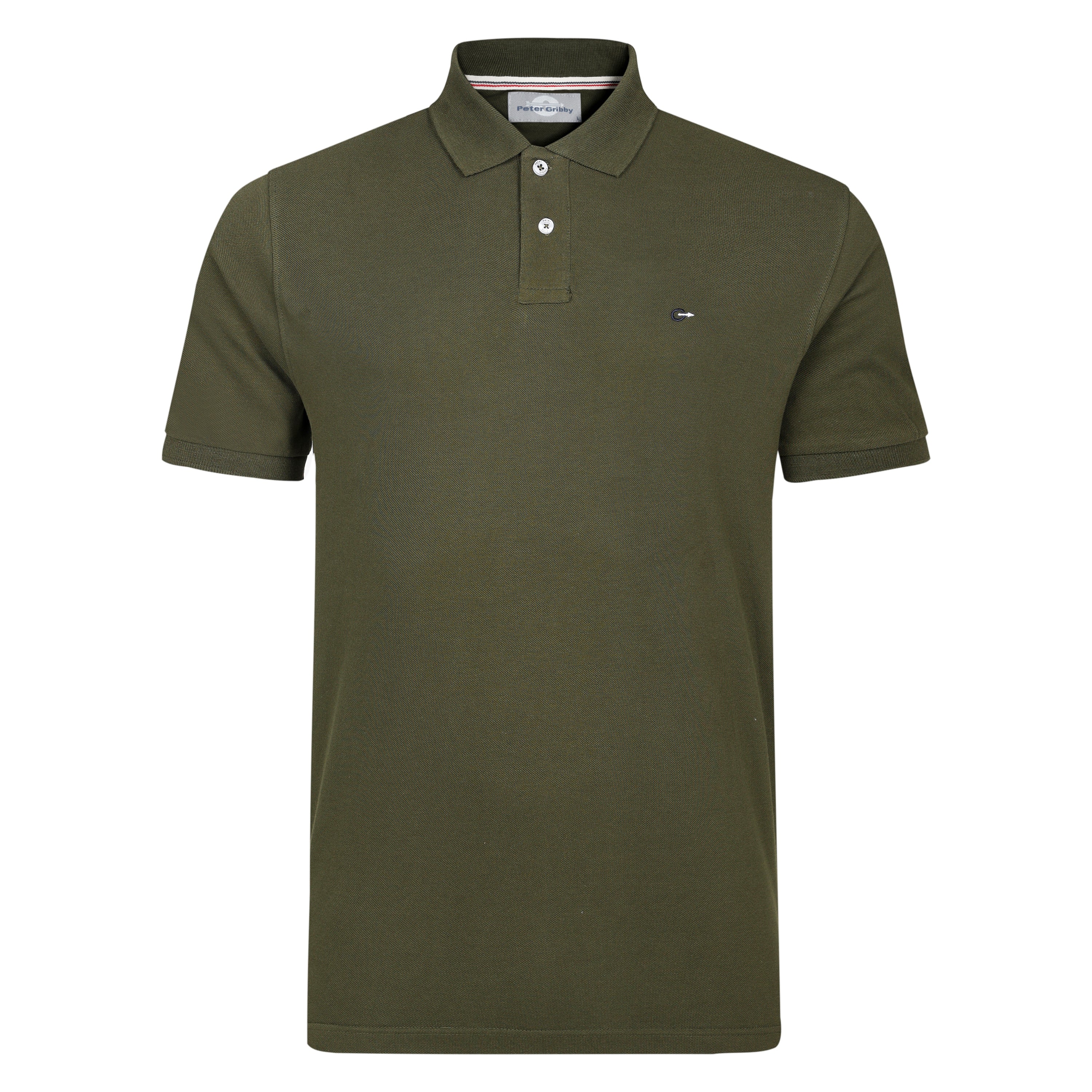 Mens Cotton Pique Polo Shirt - Military Green