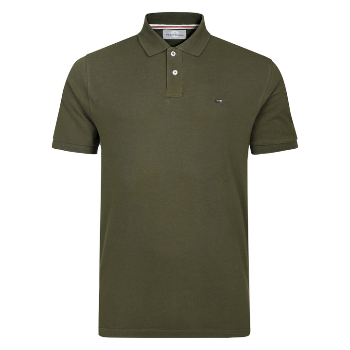 Mens Cotton Pique Polo Shirt - Military Green