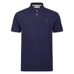 Mens Cotton Pique Polo Shirt - Navy
