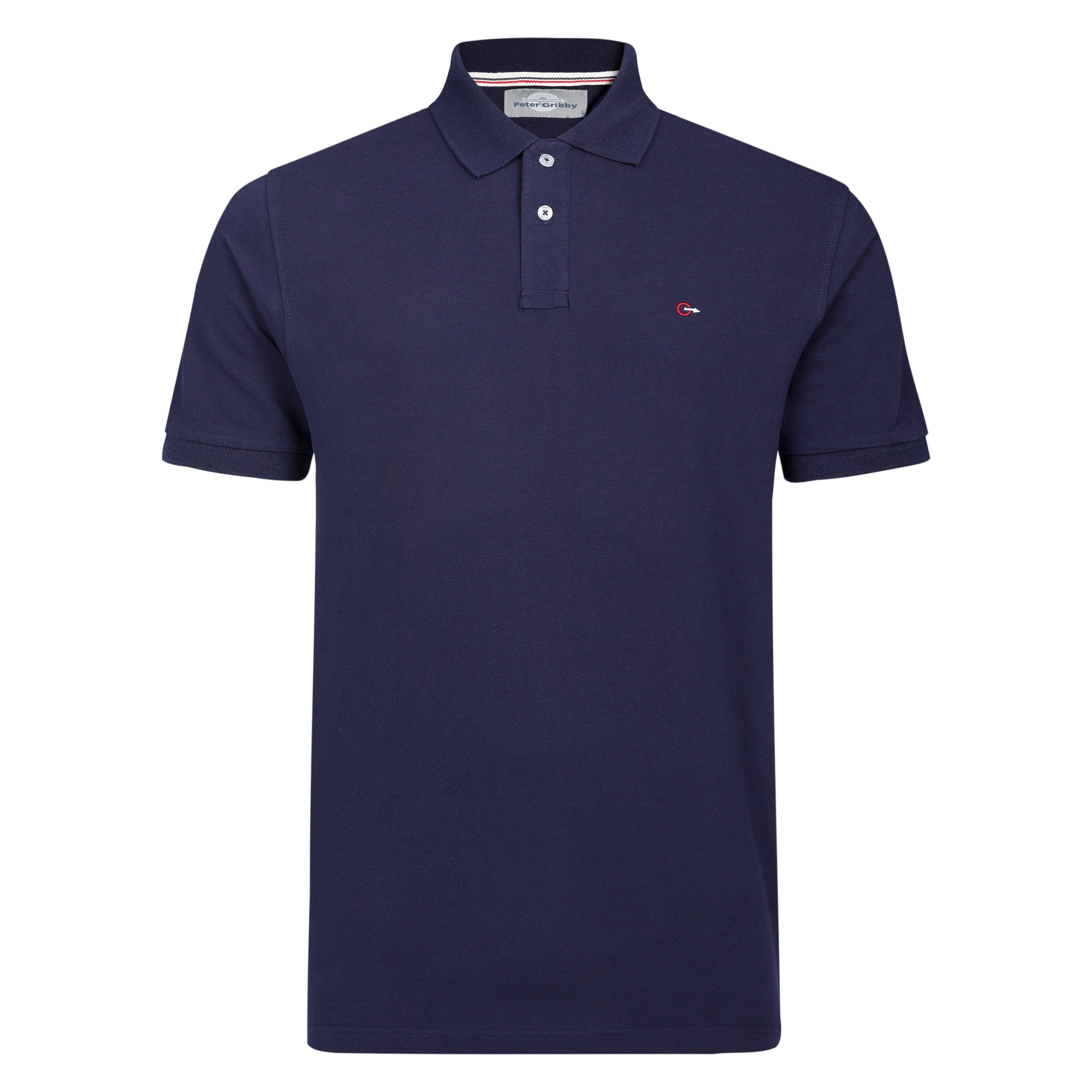 Mens Cotton Pique Polo Shirt - Navy