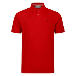 Mens Cotton Pique Polo Shirt - Red
