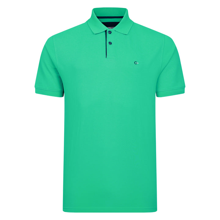 Peter Gribby Short Sleeve Solid Colour Pique Polo - Spearmint
