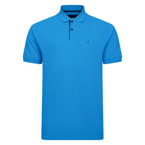 Peter Gribby Short Sleeve Solid Colour Pique Polo - Teal