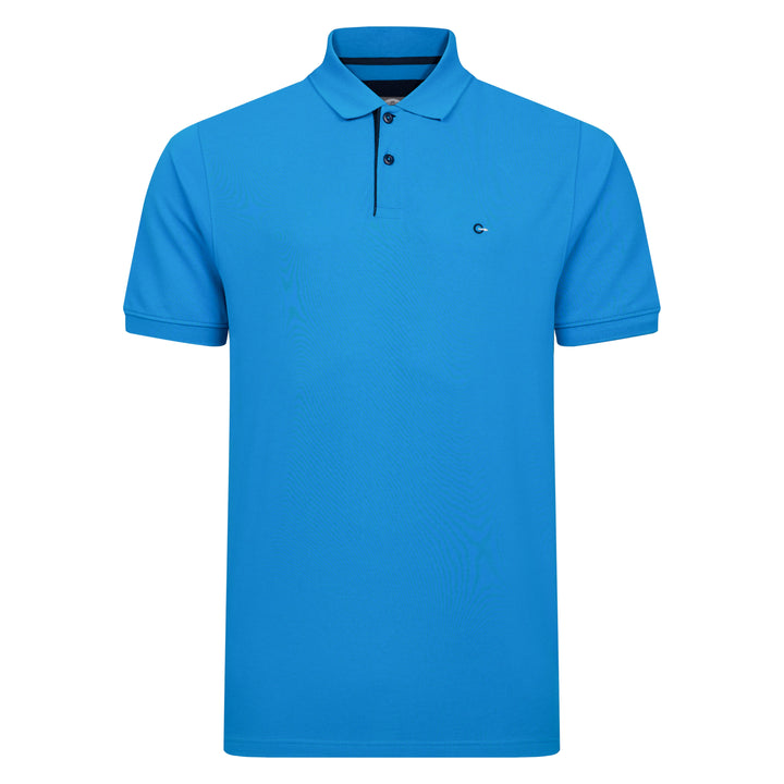 Peter Gribby Short Sleeve Solid Colour Pique Polo - Teal
