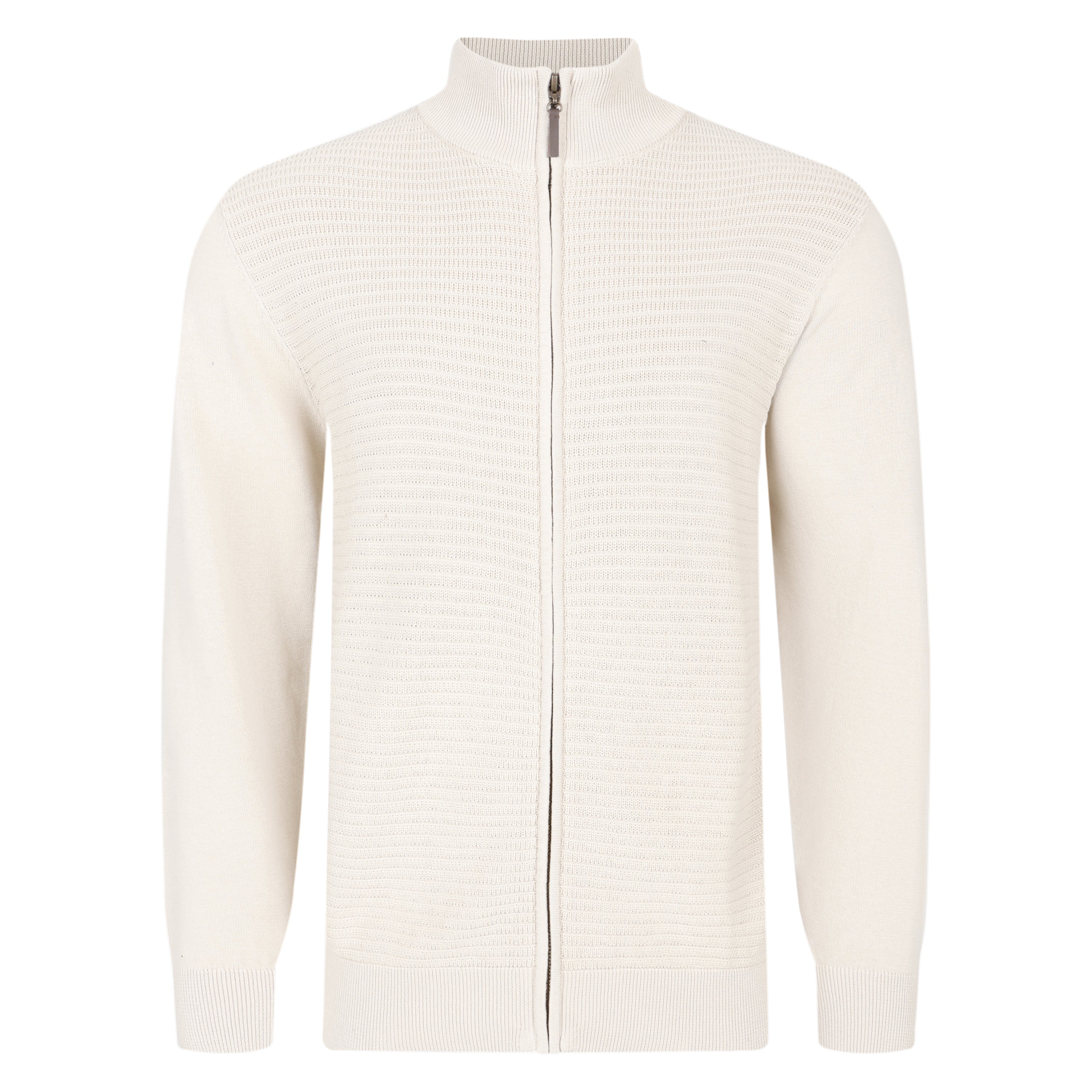 Mens Premium Combed Cotton Zipper - Natural