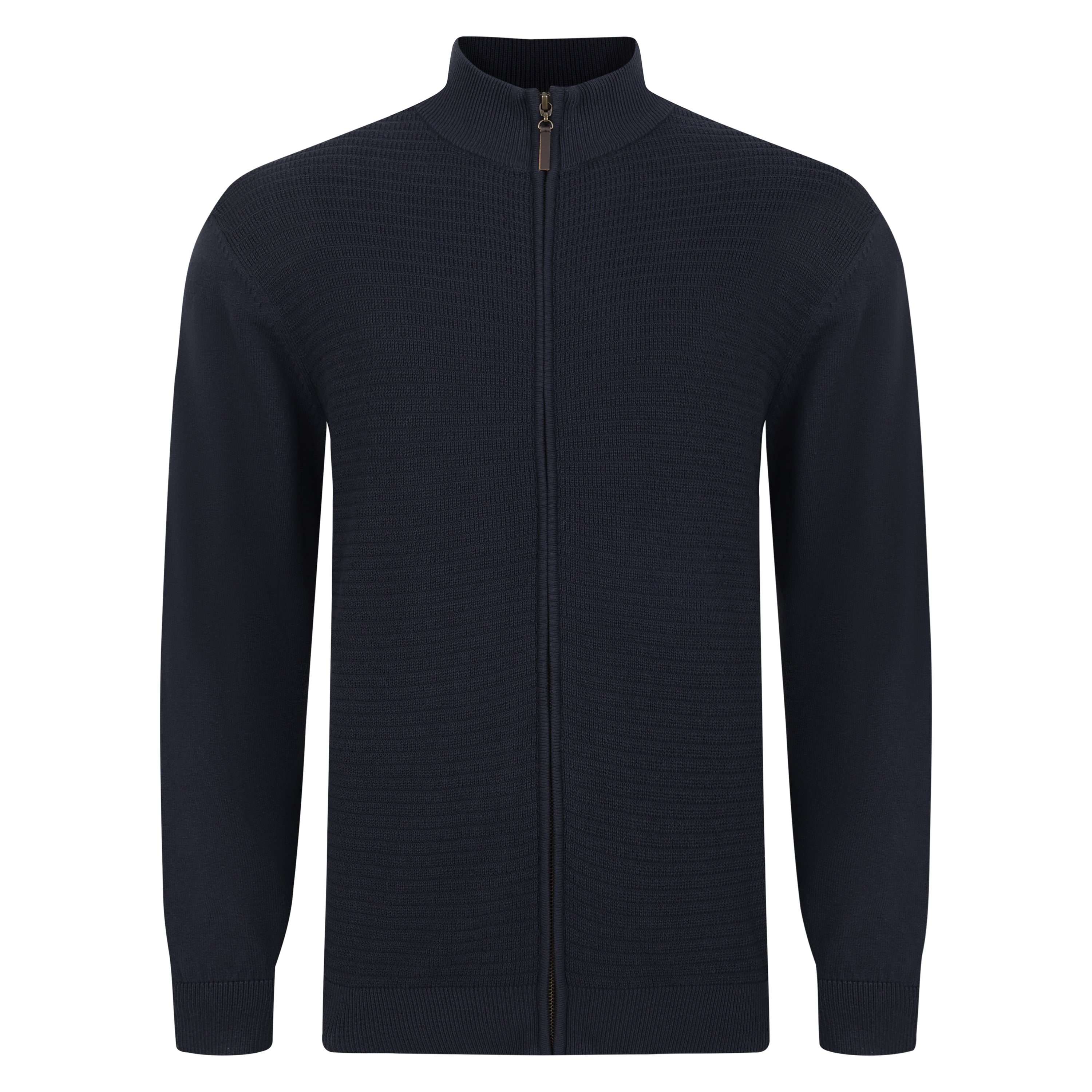 Mens Premium Combed Cotton Zipper - Navy