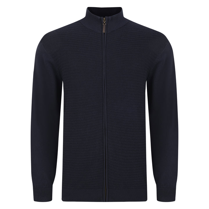 Mens Premium Combed Cotton Zipper - Navy