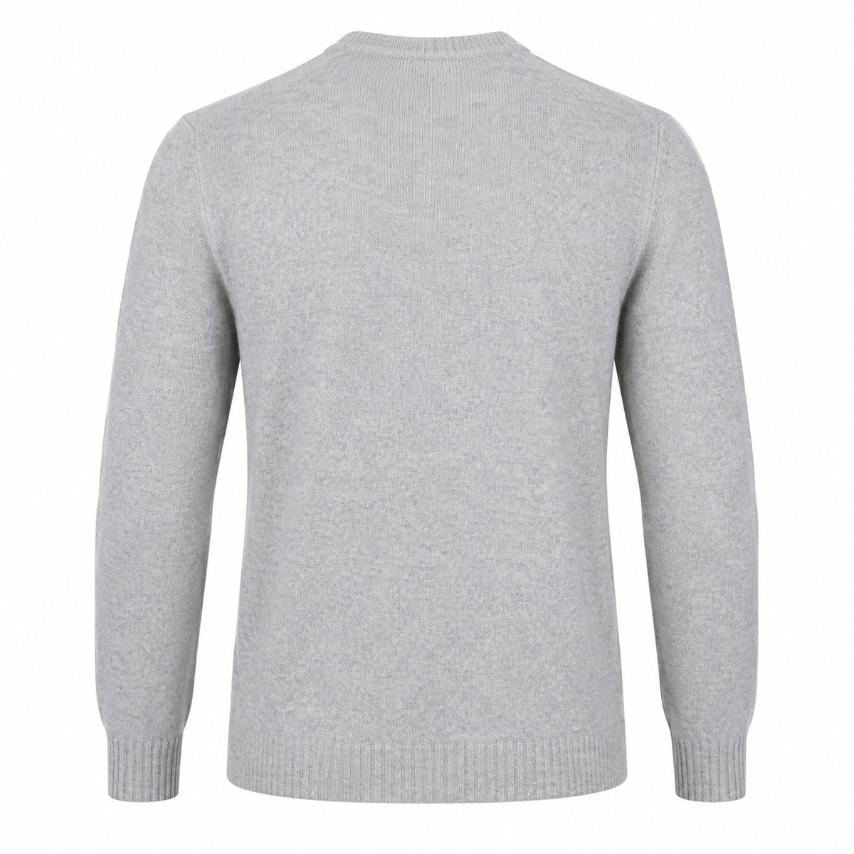 Mens Lambswool Crew Neck Sweater - Silver