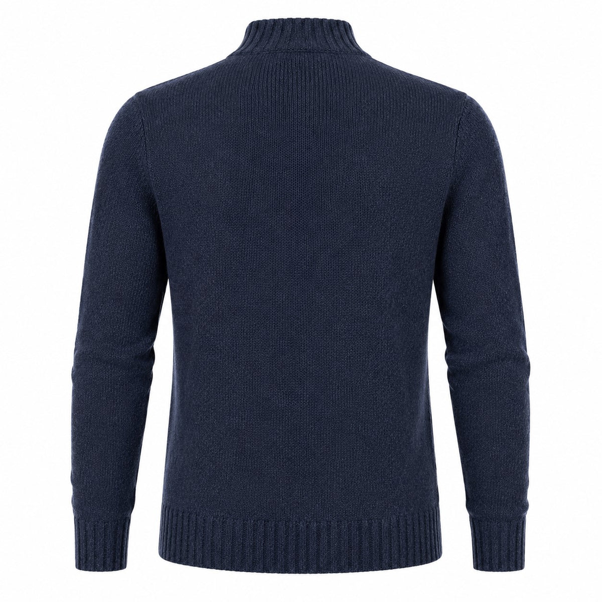 Peter Gribby Lambswool 1/4 Zip Sweater - Indigo