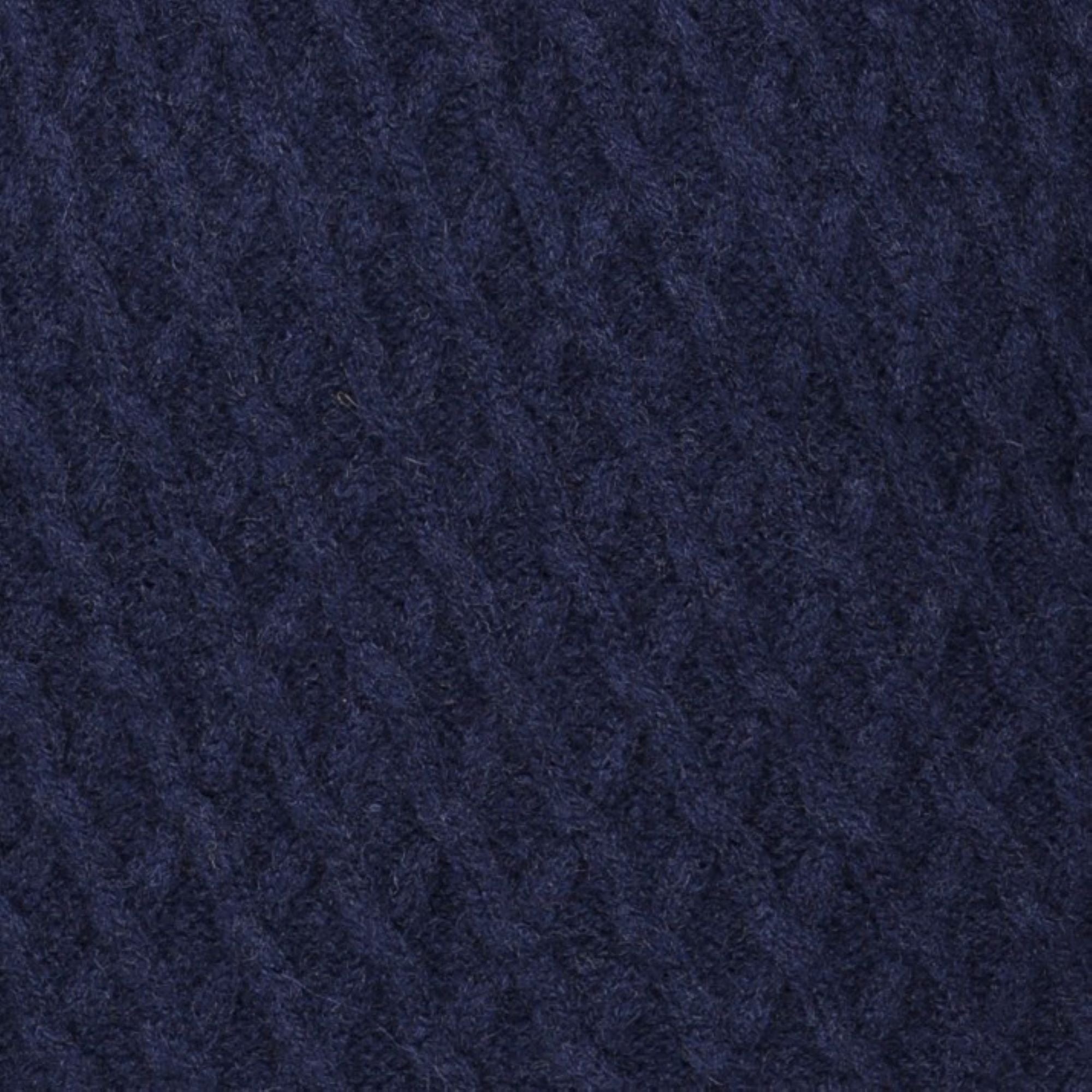Mens Patterned Quarter Zip Jumper - Navy