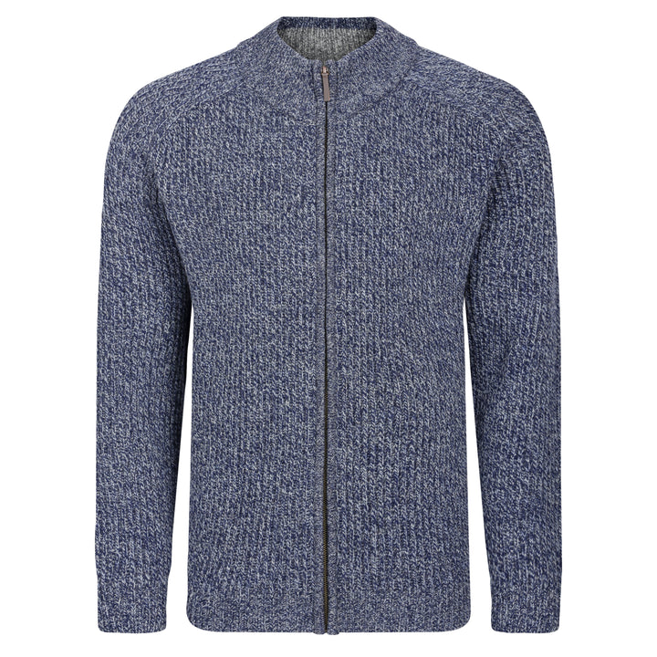 Mens Ribbed Zipper Jacket - Bluemarl