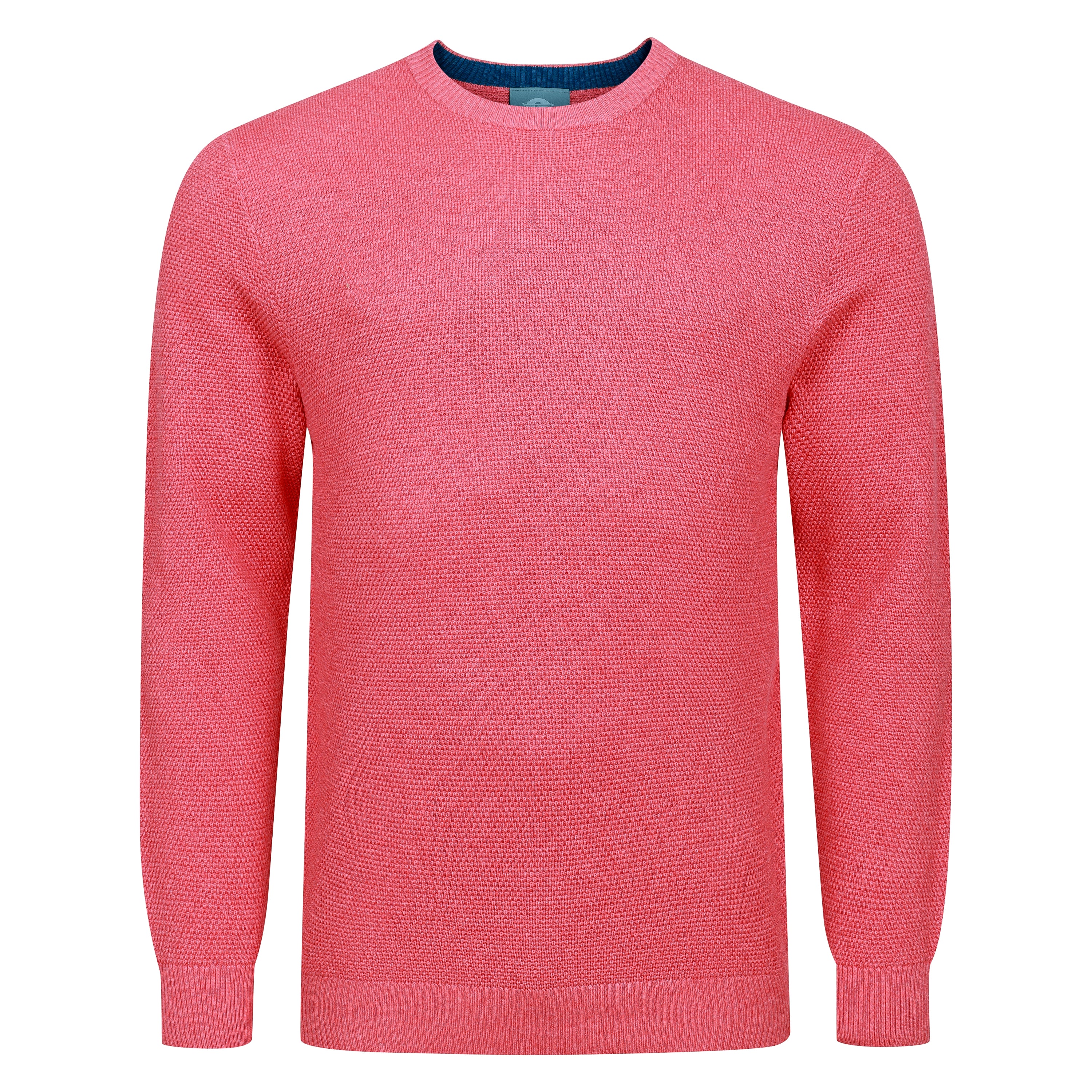 Peter Gribby Premium Combed Cotton Crew Neck Jumper - Coral