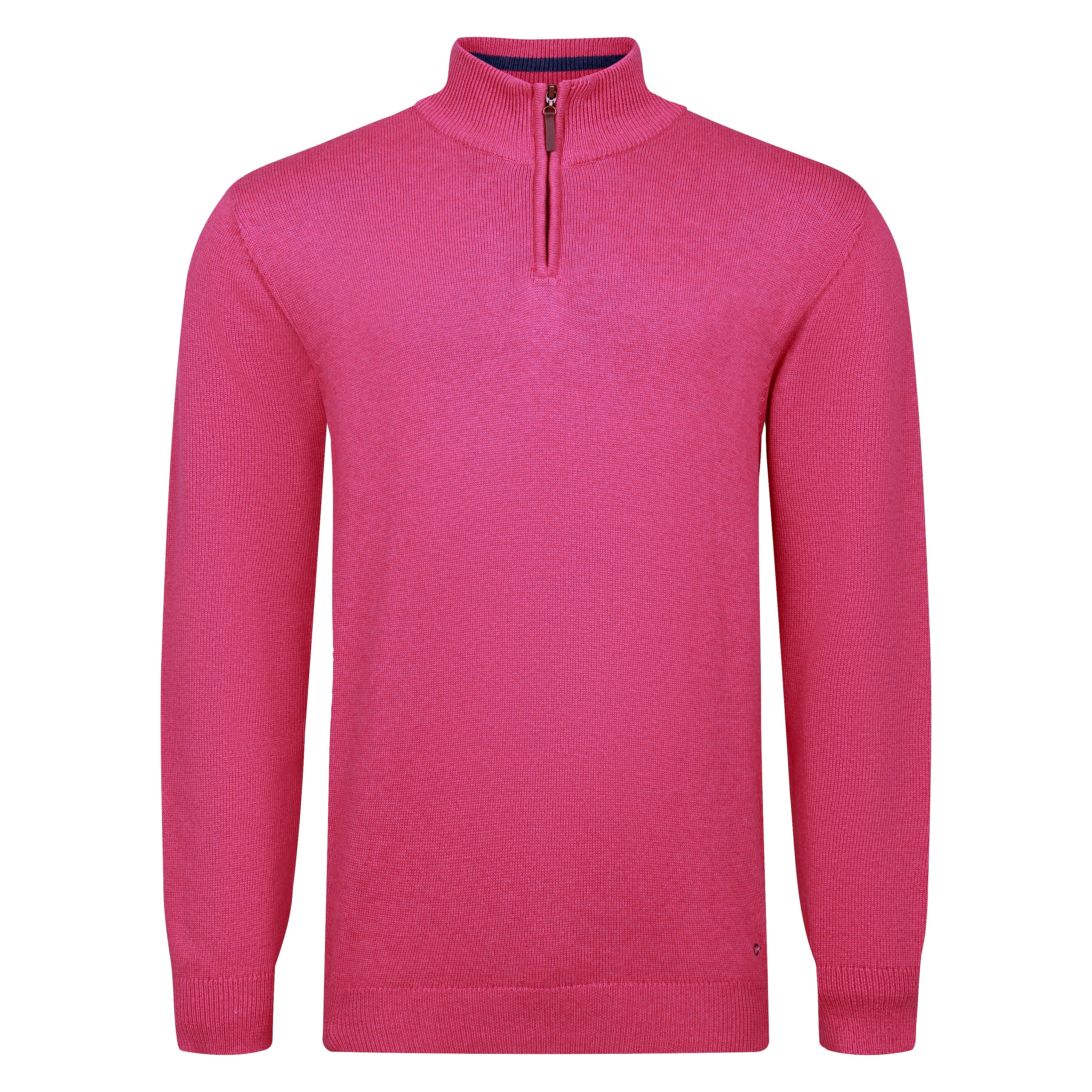 Peter Gribby Premium Combed Cotton ¼ Zip Jumper - Dark Pink