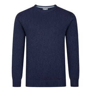 Mens Lambswool Crew Neck Jumper - Navy