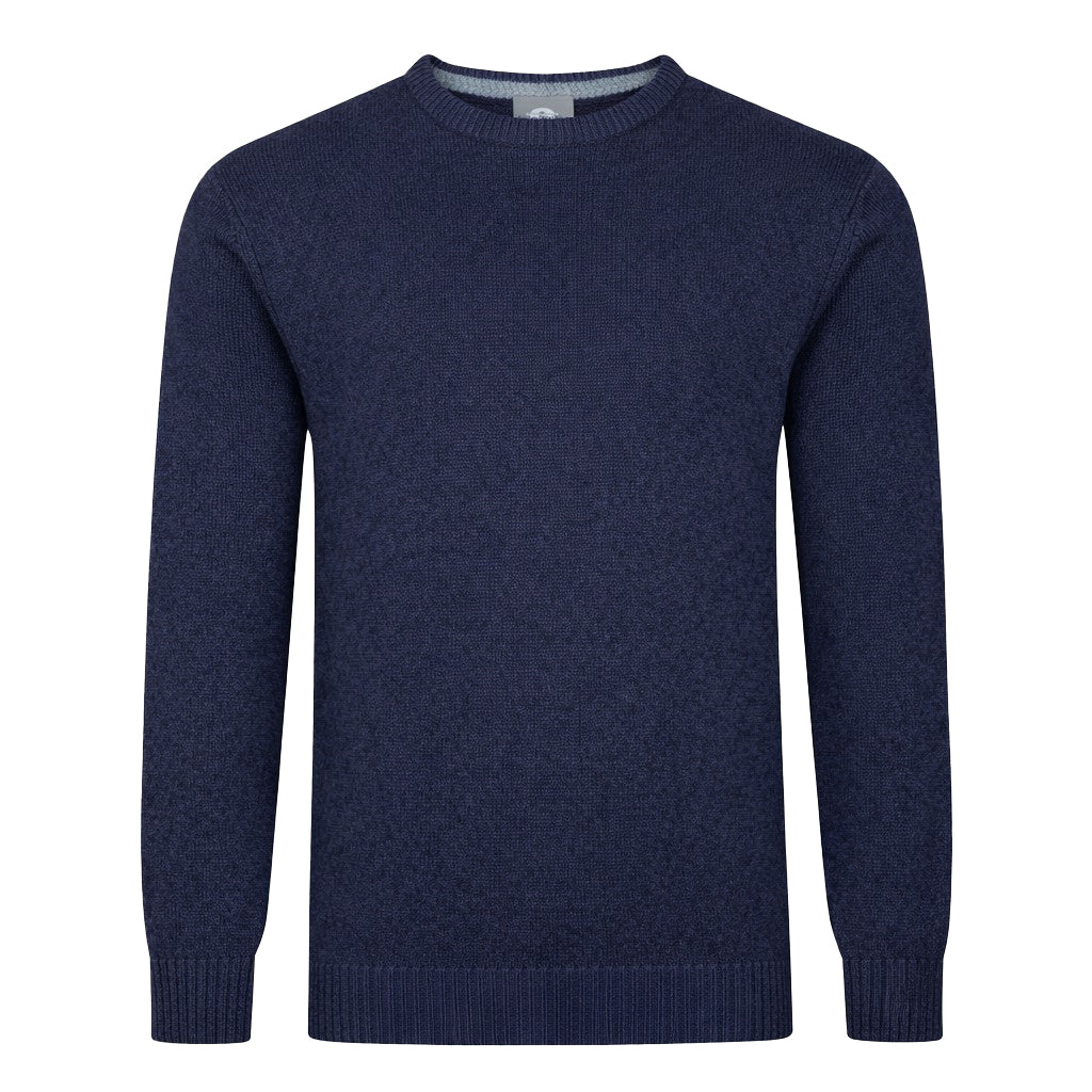 Mens Lambswool Crew Neck Jumper - Navy