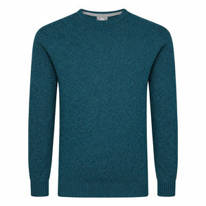 Mens Lambswool Crew Neck Jumper - Teal