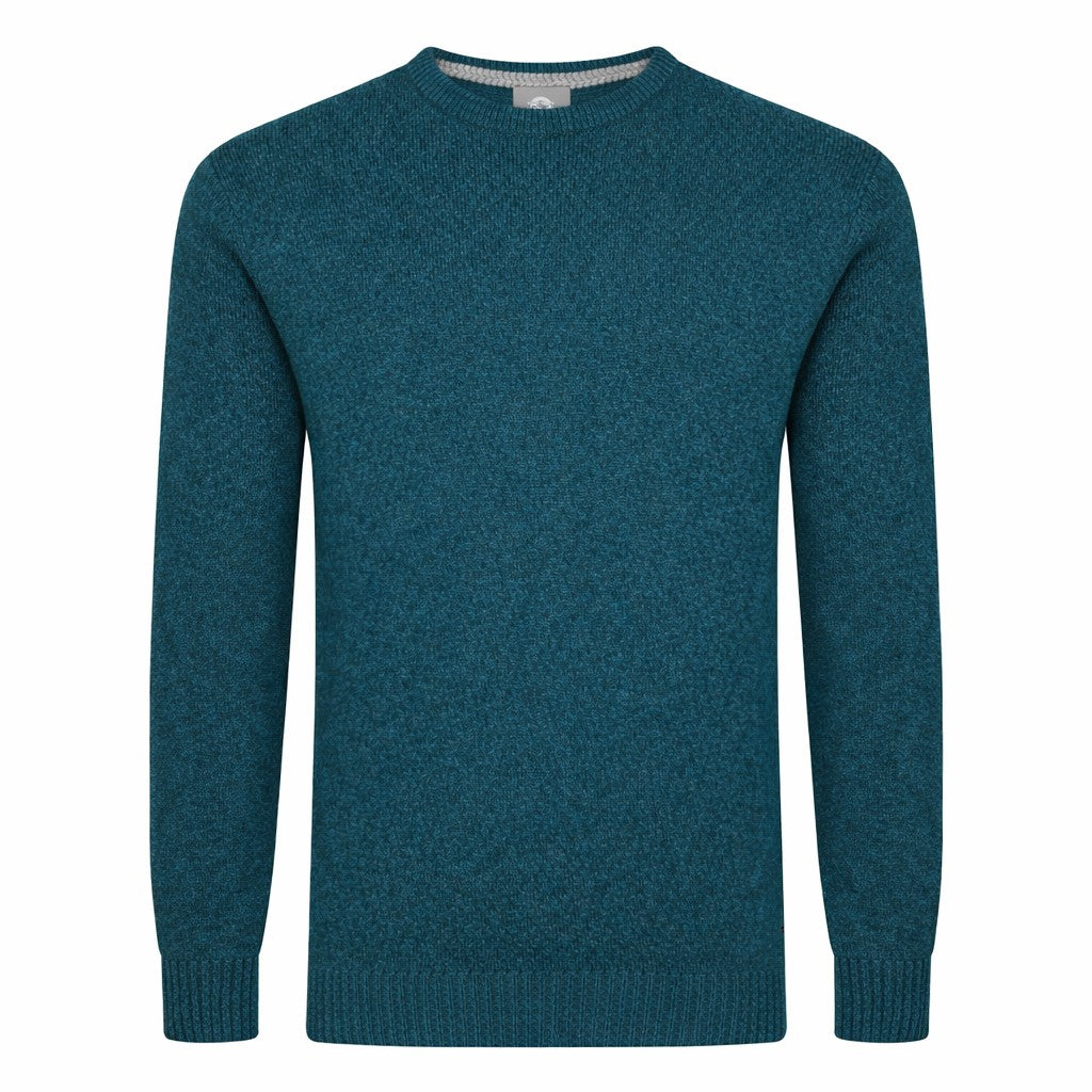 Mens Lambswool Crew Neck Jumper - Teal