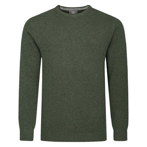 Mens Lambswool Crew Neck Jumper - Thyme