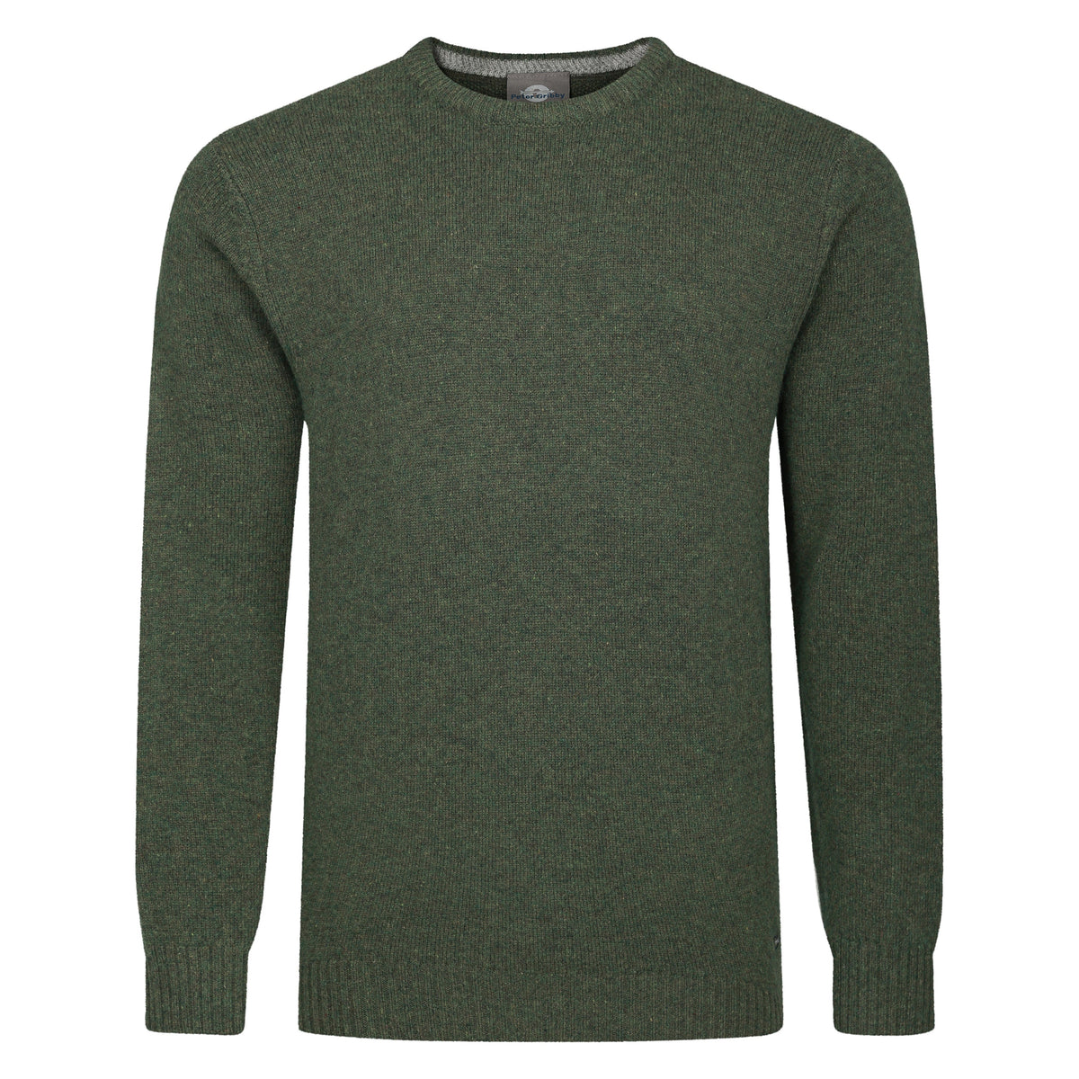 Mens Lambswool Crew Neck Jumper - Thyme