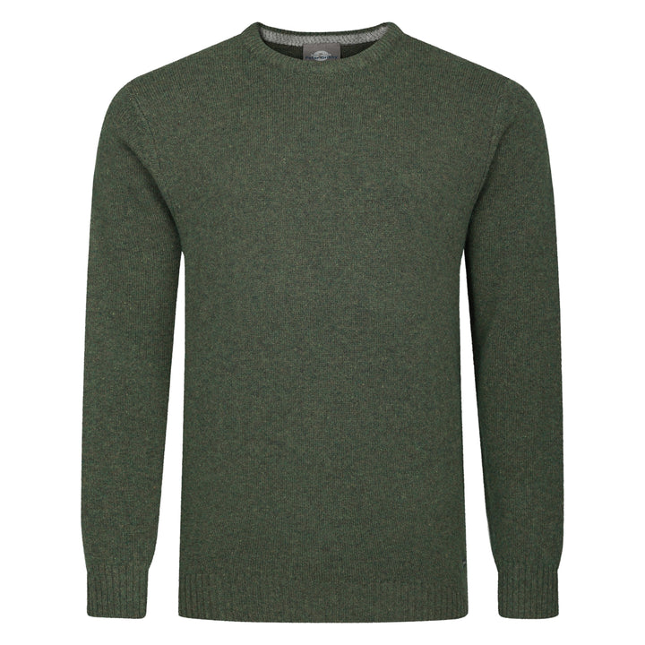Mens Lambswool Crew Neck Jumper - Thyme