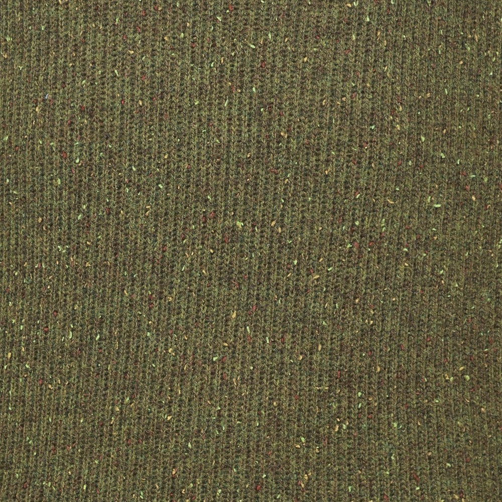 Mens Ribbed Crew Neck Jumper - Olive