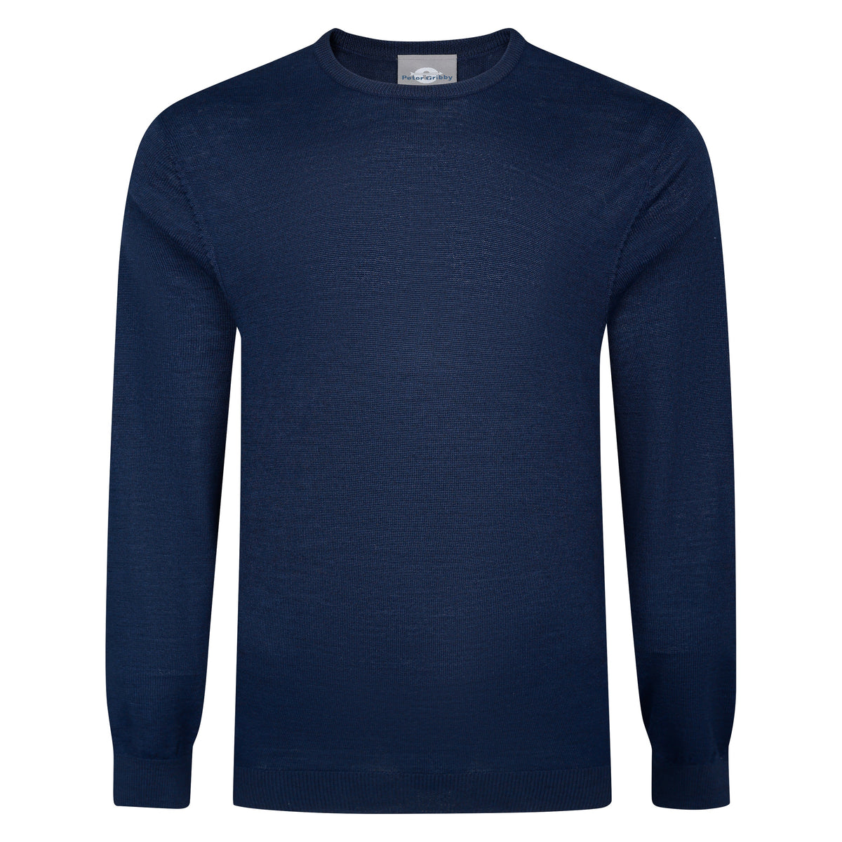 Mens Merino Acrylic Crew Neck Jumper - French Navy