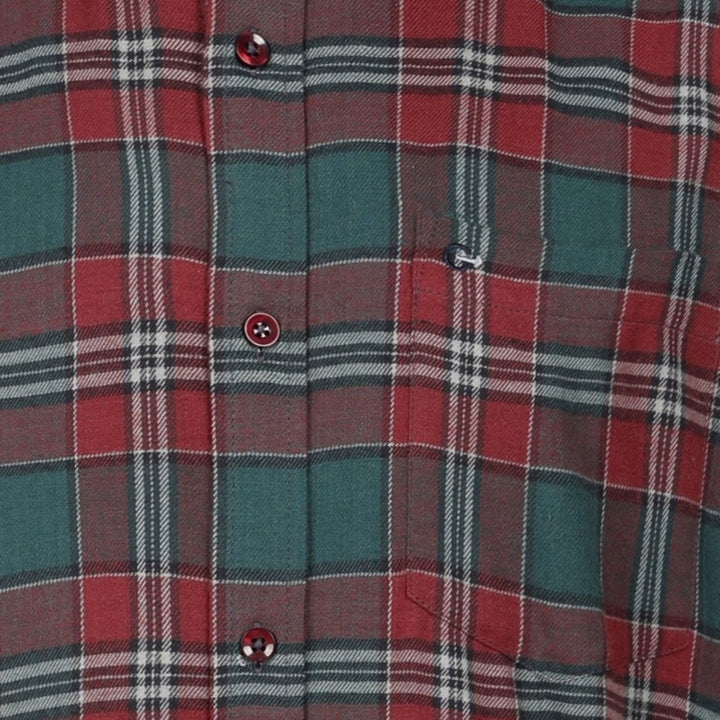 Mens Long Sleeve Wine Check Shirt