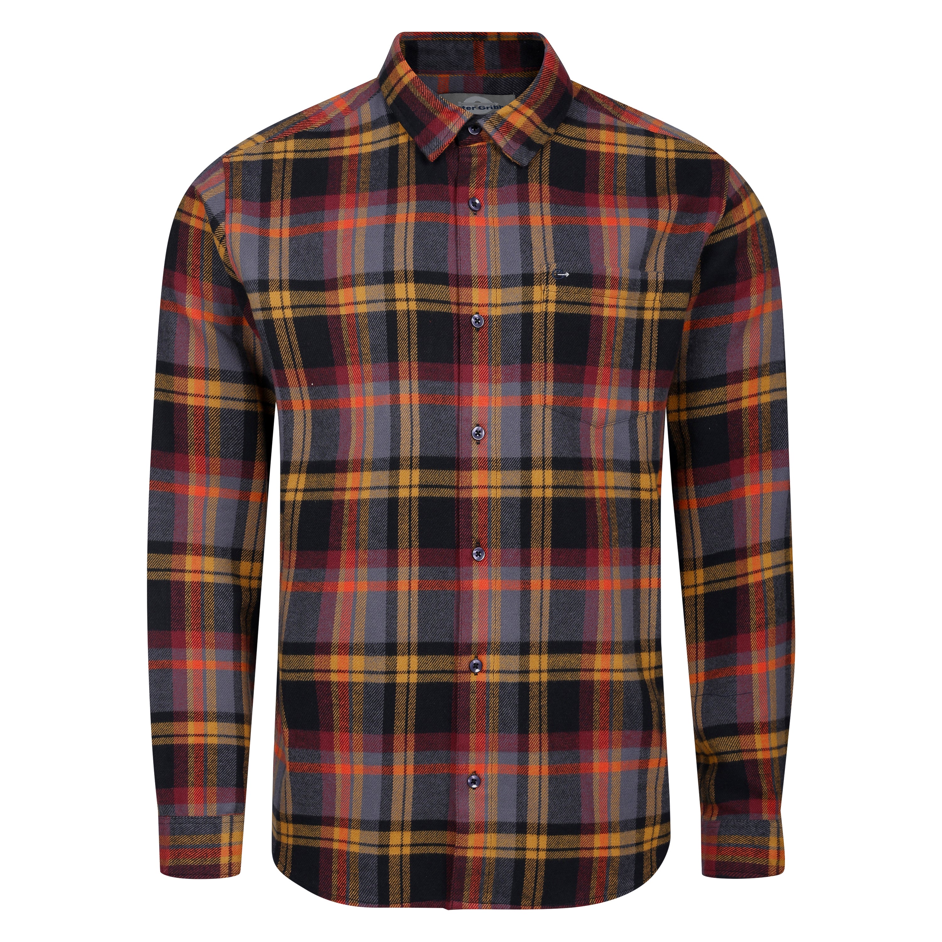 Mens Long Sleeve Multi Check Shirt