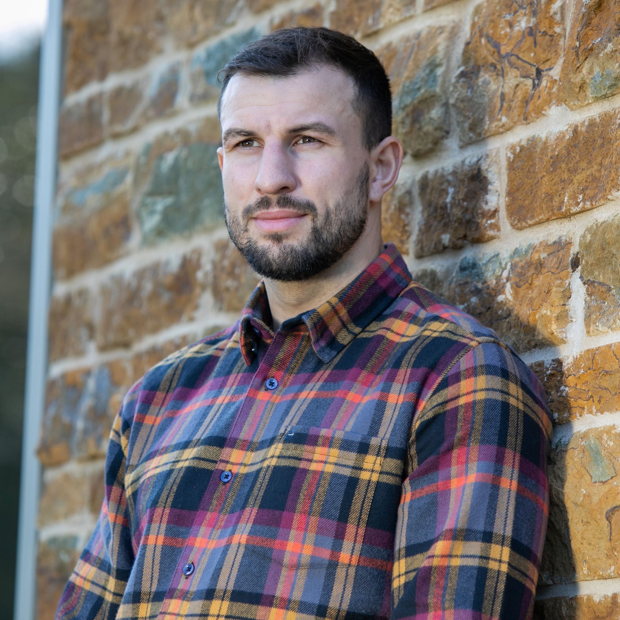 Mens Long Sleeve Multi Check Shirt