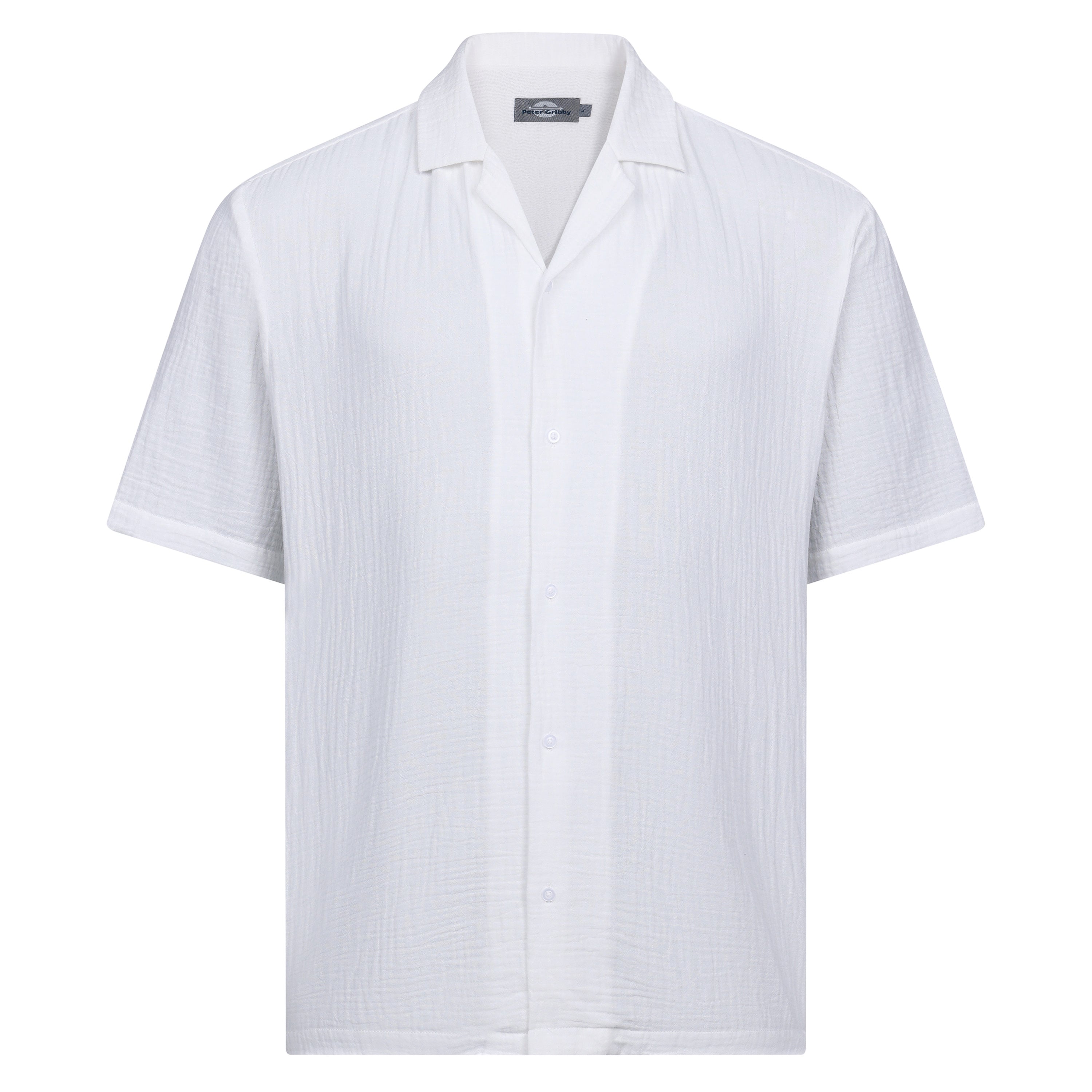 Peter Gribby Short Sleeve Textured Revere Shirt