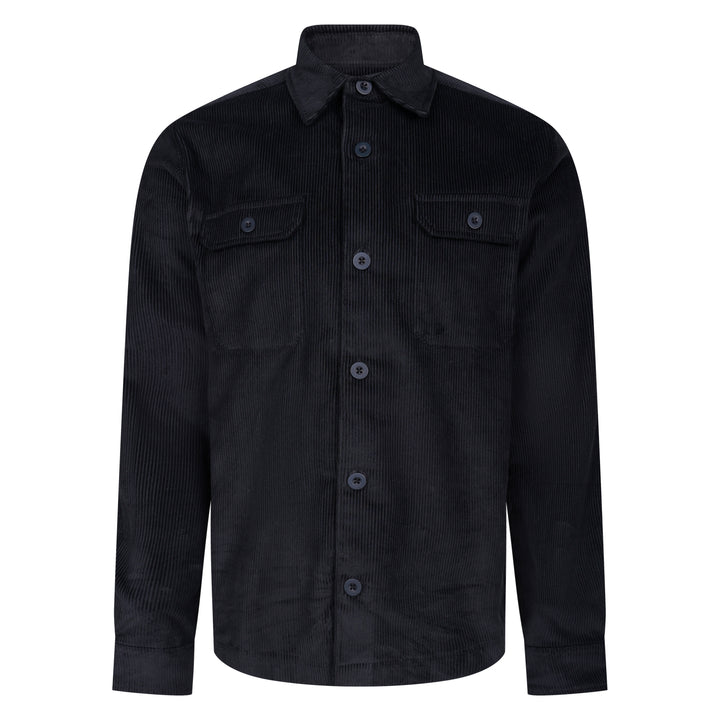 Mens Cord Shacket - Black