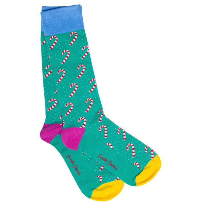 Swole Panda Bamboo Candy Cane Socks