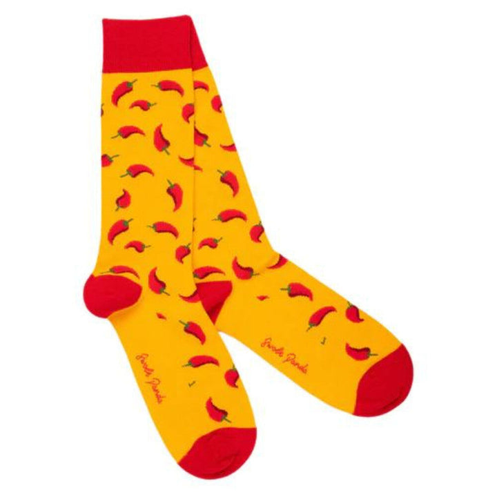 Swole Panda Bamboo Socks - Red Chilli