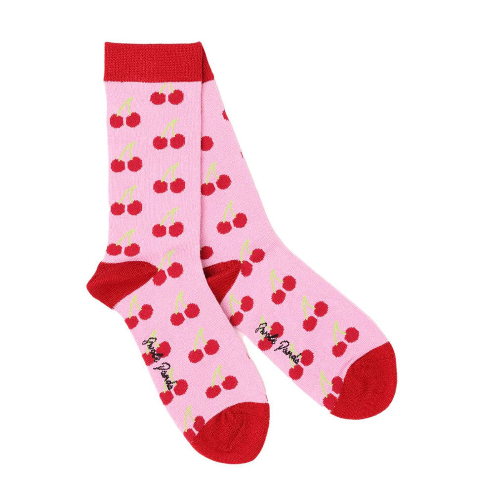 Swole Panda Womens Socks - Cherry