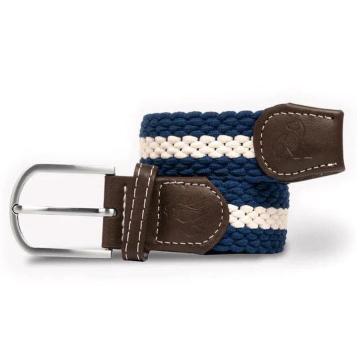 Swole Panda Woven Belt - Blue White Stripe
