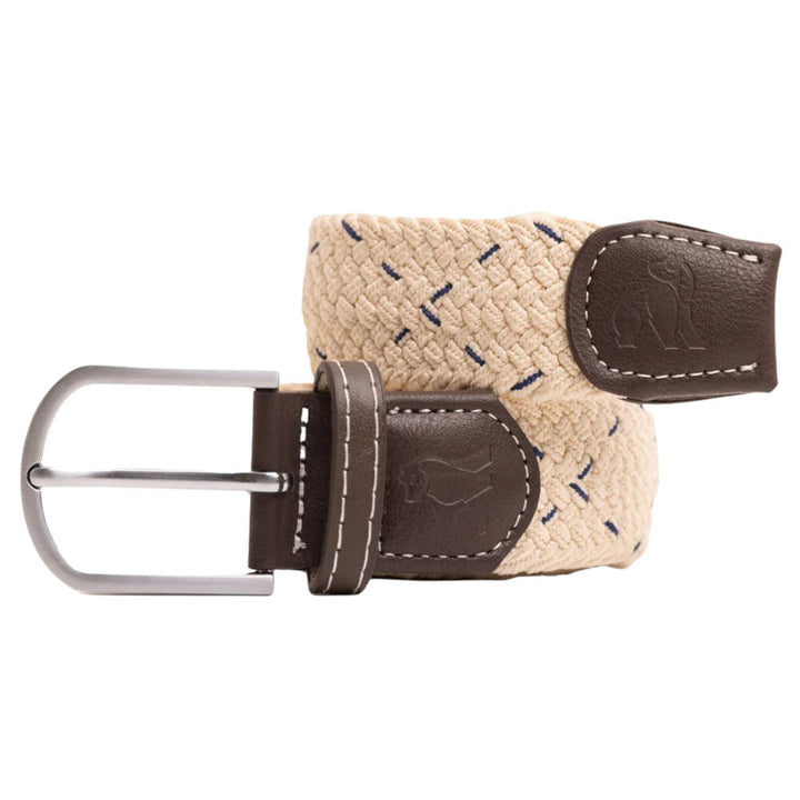 Swole Panda Woven Belt - Cream/Blue Dot